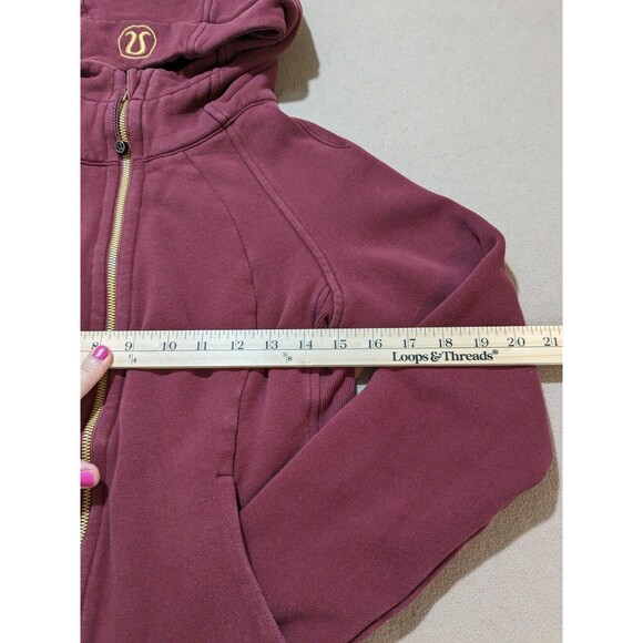 Lululemon Women's Scuba Hoodie Limited Edition Rust Color Thumbholes Size 6 - Picture 10 of 11